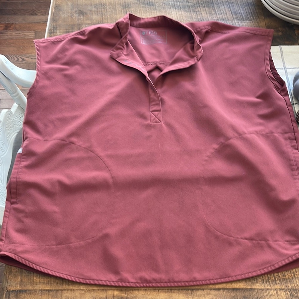 Figs Rafaela oversized scrub top Dark Cherry